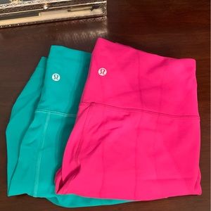 Lot of 2 Lululemon 8” Wunder Train High Rise shorts